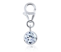 Silver Charms Bezel Gems CH-86-6